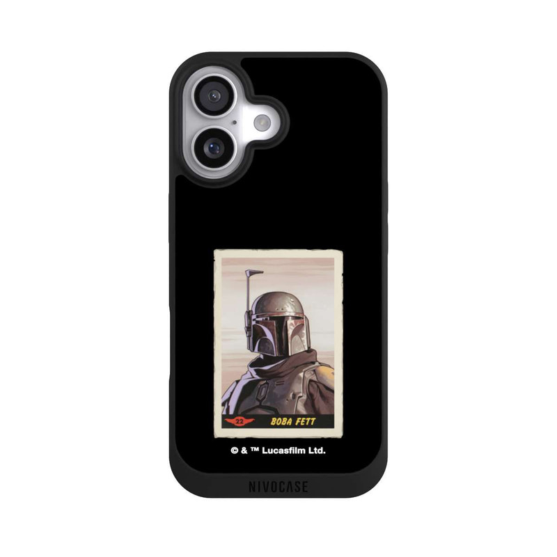 iPhone 17 NIVOpure Boba Fett Badges Schwarzer Hintergrund