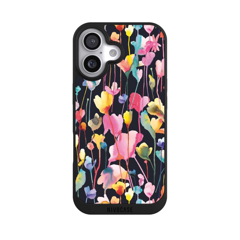 iPhone 17 NIVOpure Fleurs sauvages Noir