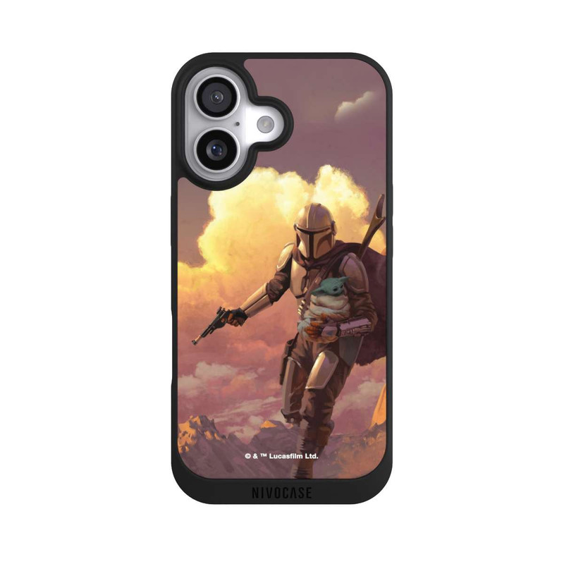iPhone 17 NIVOpure Les nuages ​​du coucher du soleil Mandalorien et Grogu