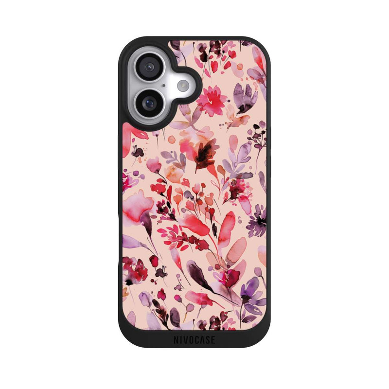iPhone 17 NIVOpure Künstlerische Blumen Viva Magenta