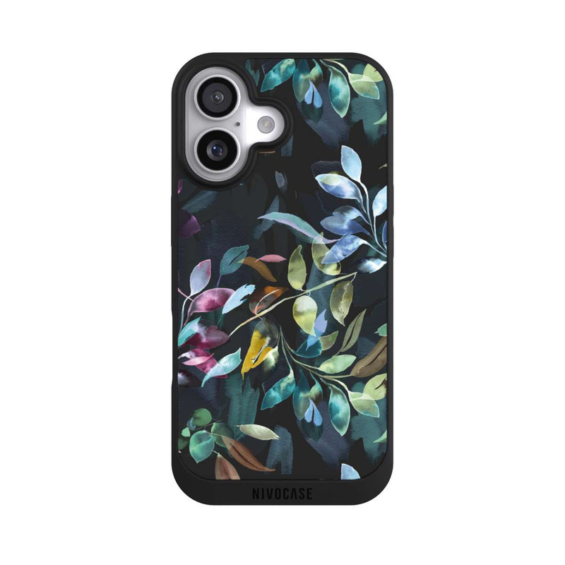 iPhone 17 NIVOpure Watercolor Mystic Leaves Black