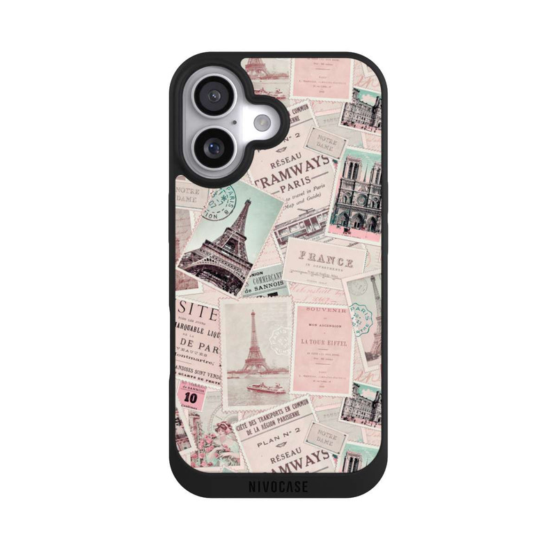 iPhone 17 NIVOpure Vintage Paris Postcards Pattern