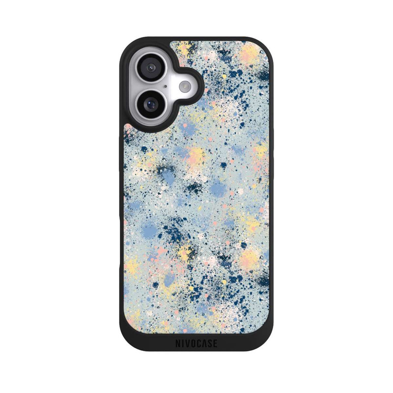 iPhone 17 NIVOpure Tintentropfen Staub Textur Blau