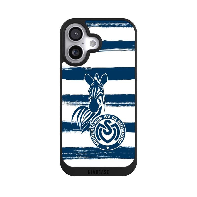 iPhone 17 NIVOpure MSV Duisburg Blau Weiß Gestreift