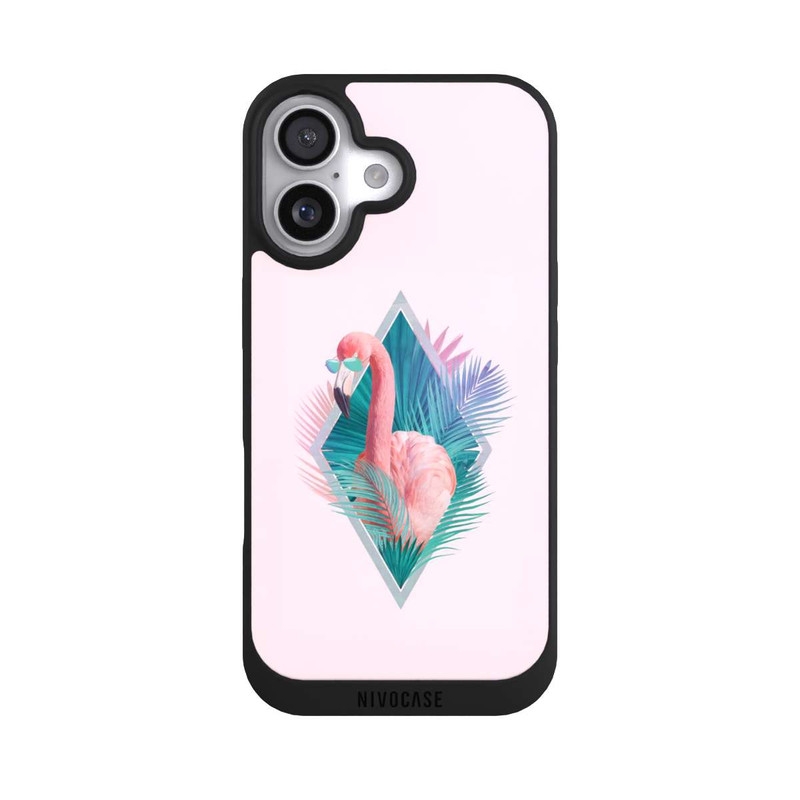 iPhone 17 NIVOpure Feuilles tropicales Flamant