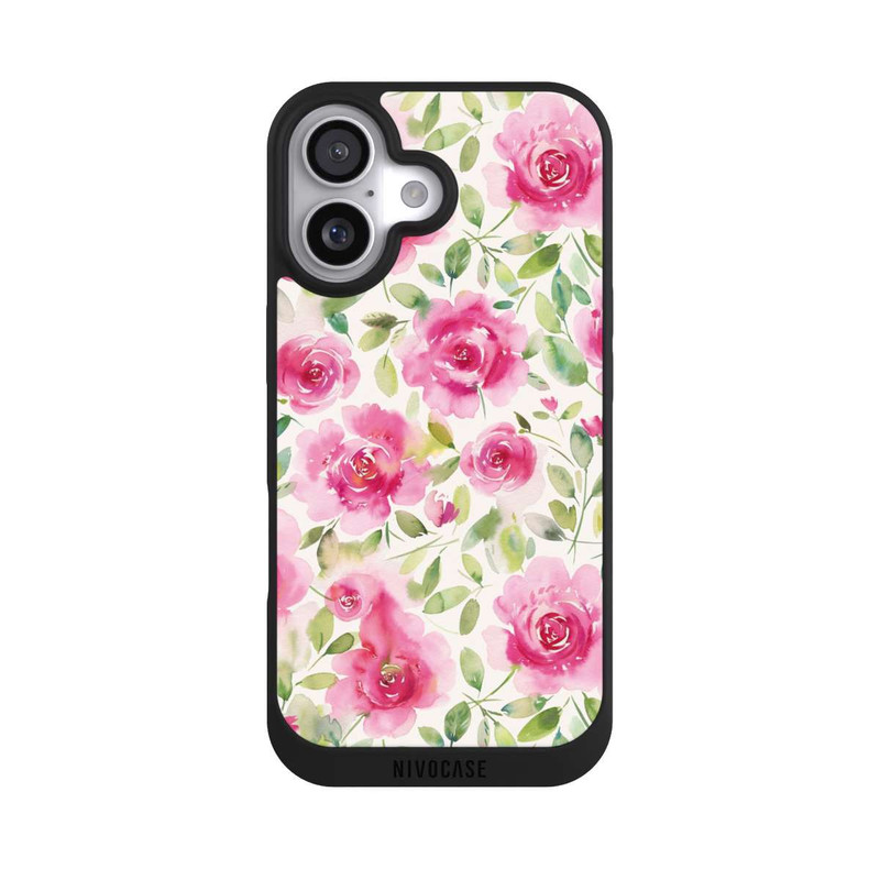 iPhone 17 NIVOpure Aquarelle de roses fraîches