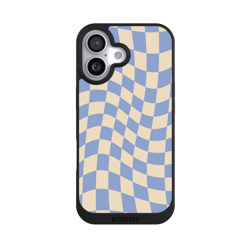 iPhone 17 NIVOpure Schachbrett Blau