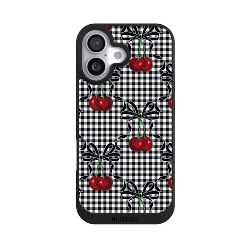 Apple iPhone 17 NIVOpure Cherry Pattern Black