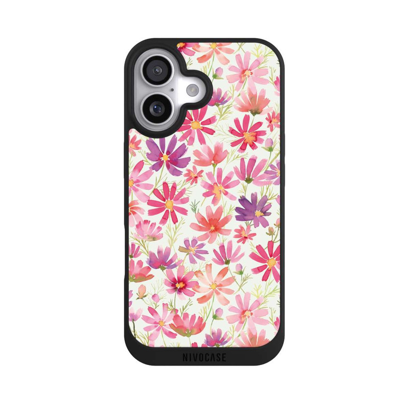 iPhone 17 NIVOpure Boho Cosmos Flowers Purple
