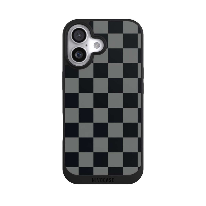 iPhone 17 NIVOpure Schachbrett Schwarz Grau