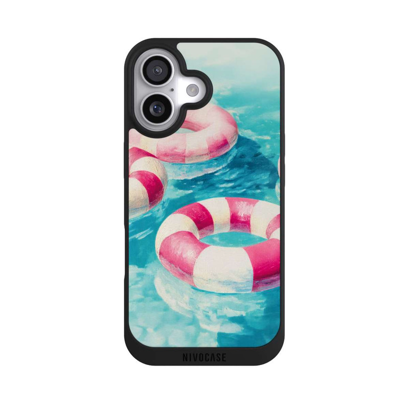 iPhone 17 NIVOpure Striped Swim Rings in The Pool