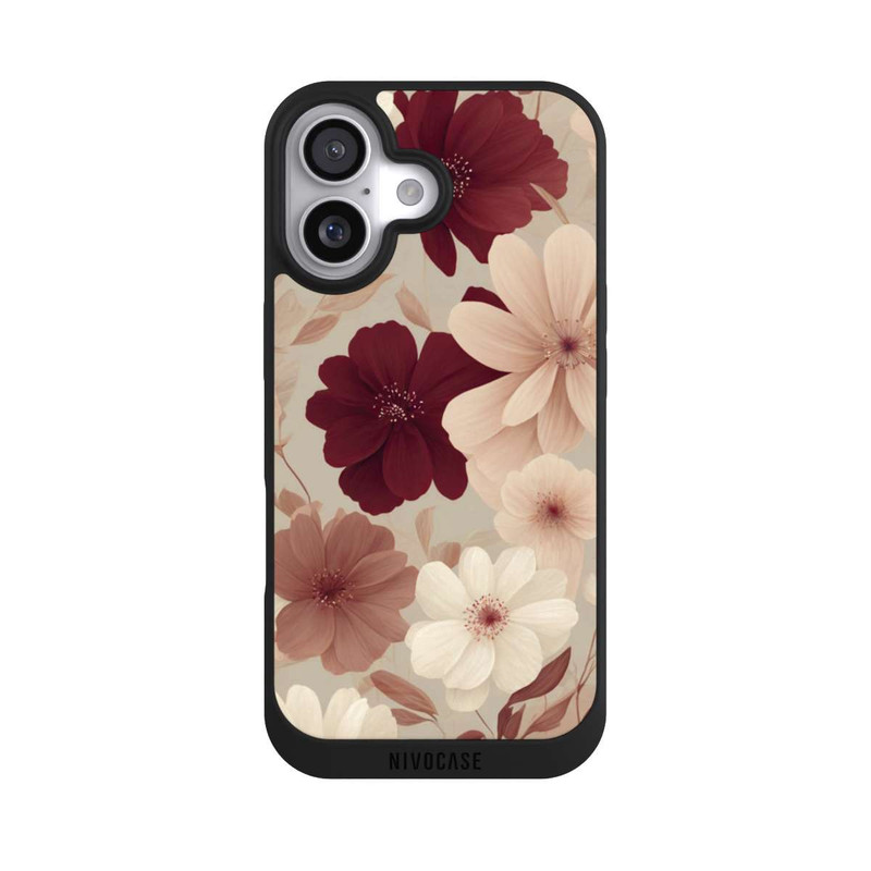 iPhone 17 NIVOpure Romantic Flowers Beige with AI