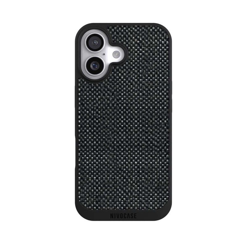 iPhone 17 NIVOpure Tissu Noir Abstrait