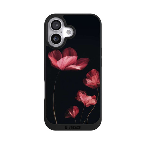 Apple iPhone 17 NIVOpure Burgunder Blüten schwarz
