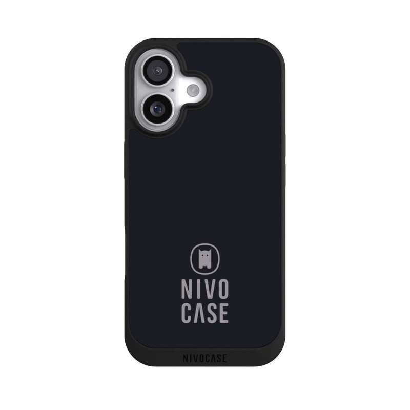 iPhone 17 NIVOpure Nivocase Logo Schwarz Grau