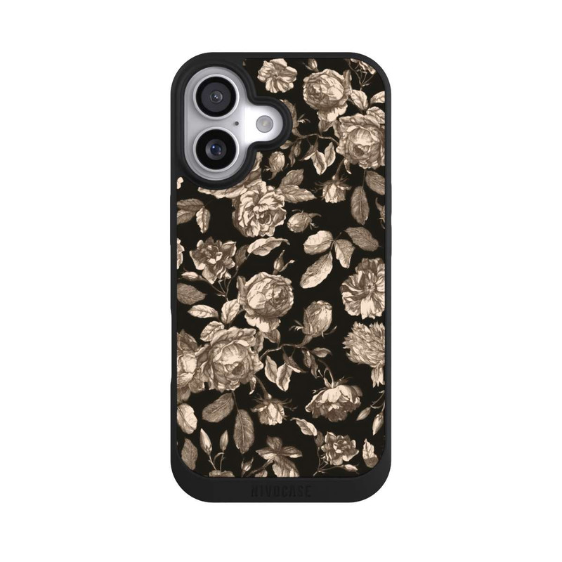 iPhone 17 NIVOpure Toile fleurs foncées