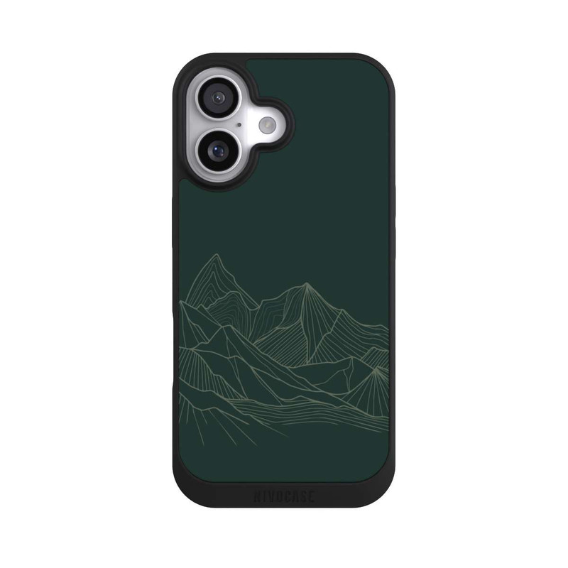 iPhone 17 NIVOpure Dessin Au Trait De Montagne Vert