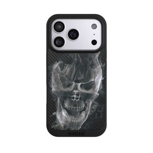 Apple iPhone 17 Pro NIVOpure rauchender Totenkopf Carbon