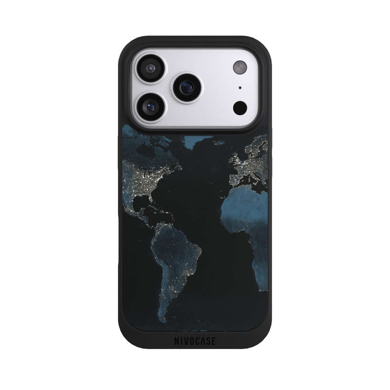 iPhone 17 Pro NIVOpure Carte du Monde Nuit