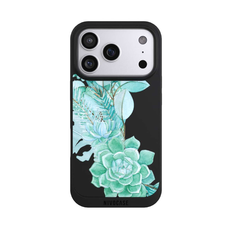 iPhone 17 Pro NIVOpure Flowers Mint Green Transparent