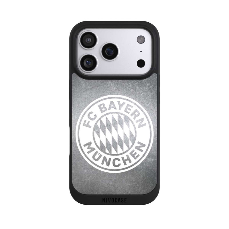 iPhone 17 Pro NIVOpure Classic FCB Logo Small - White on Metal Look