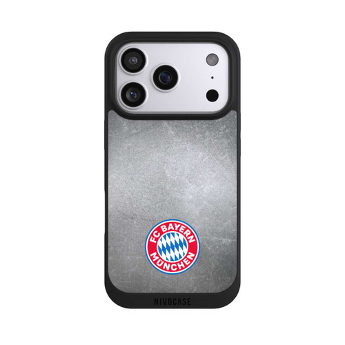 Apple iPhone 17 Pro NIVOpure Logo FCB Classique Petit - Coloré sur Fond Métallique