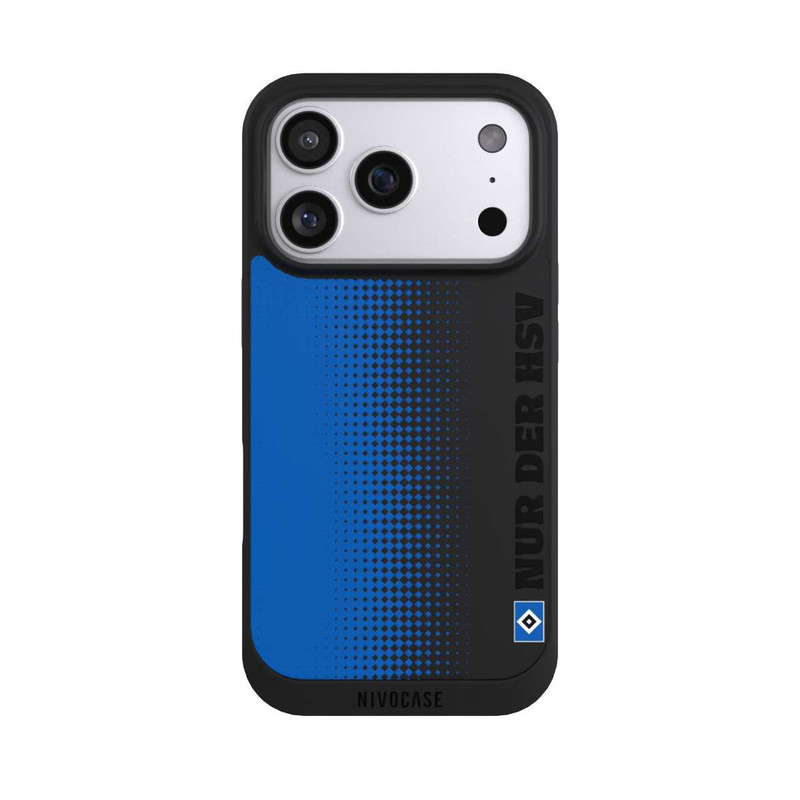 iPhone 17 Pro NIVOpure Nur der HSV - Trame losange bleue - sans fond