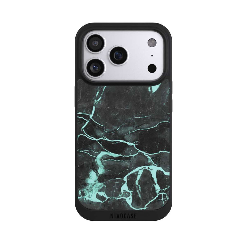 iPhone 17 Pro NIVOpure Marbre gris et bleu