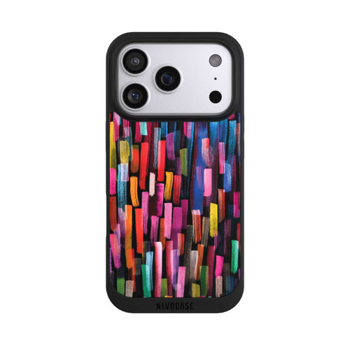 Apple iPhone 17 Pro NIVOpure Coups De Pinceaux Colorés Noir