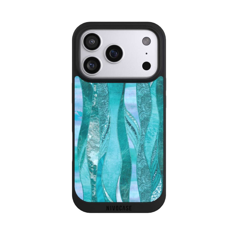 iPhone 17 Pro NIVOpure glamouröser Glitzerlook blau