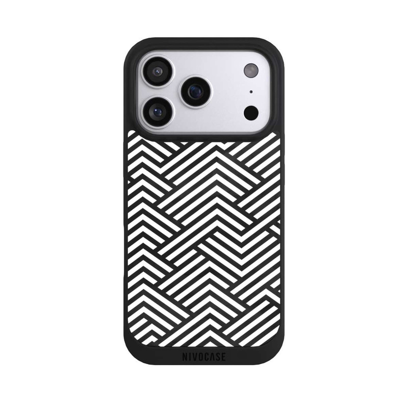 iPhone 17 Pro NIVOpure Schwarz und Weiß ZigZag
