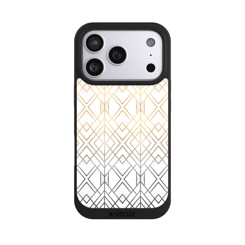 iPhone 17 Pro NIVOpure Gold und Grauer Geo Golddruck