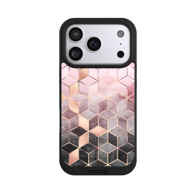 iPhone 17 Pro NIVOpure Pink-grauer Farbverlauf Würfel Druck