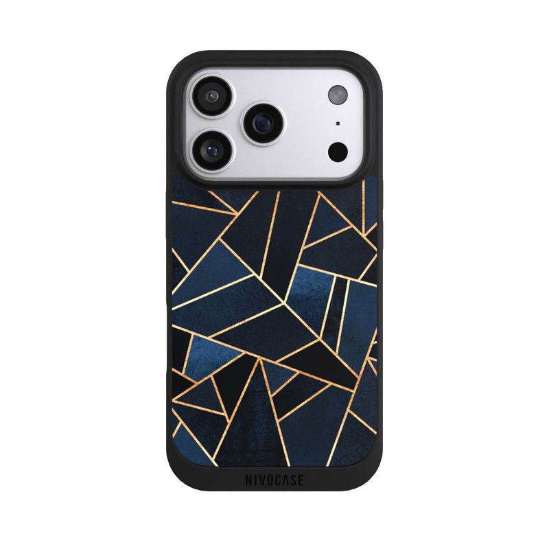 iPhone 17 Pro NIVOpure Navy Stone Gold Print