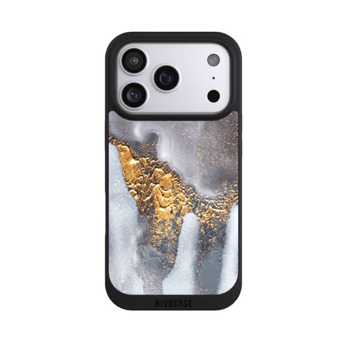 Apple iPhone 17 Pro NIVOpure Beton-Gold-Glitzerlook