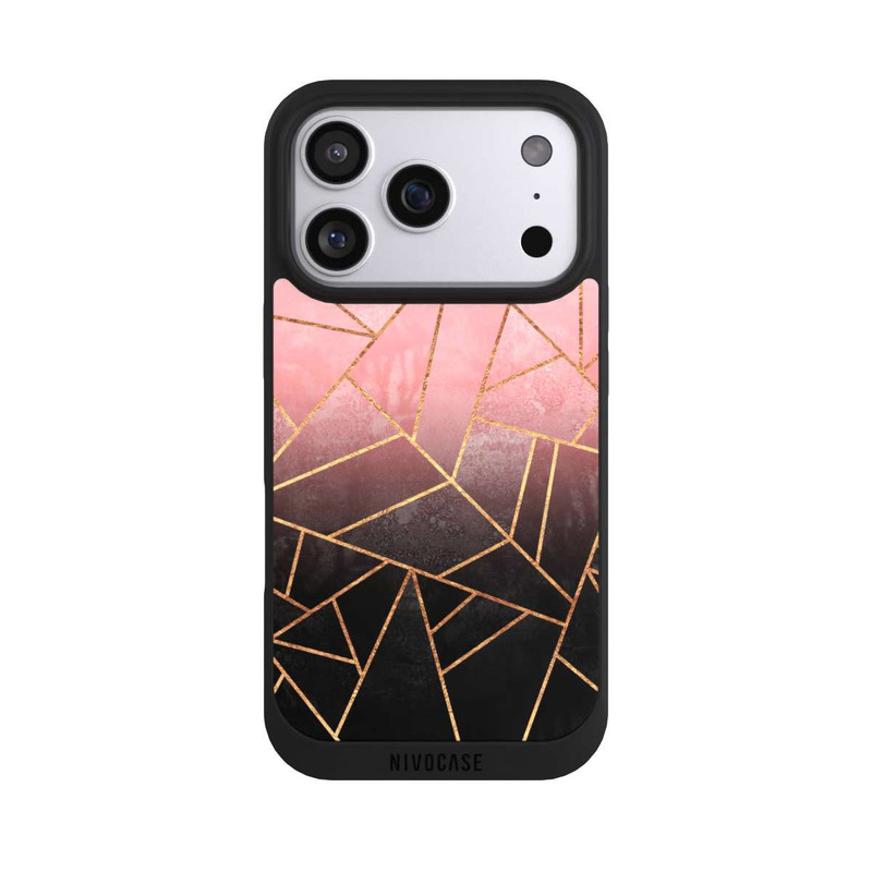 iPhone 17 Pro NIVOpure Pink And Black Stone Gold Print