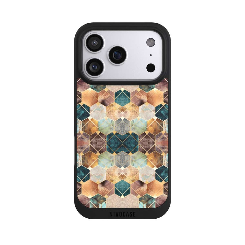 iPhone 17 Pro NIVOpure Naturfarbene Sechsecke und Diamanten