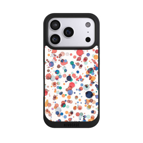 Apple iPhone 17 Pro NIVOpure Gouttes Aquarelle Texture Bleu Jaune