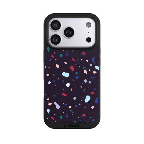 Apple iPhone 17 Pro NIVOpure Terrazzo arrondi foncé moderne