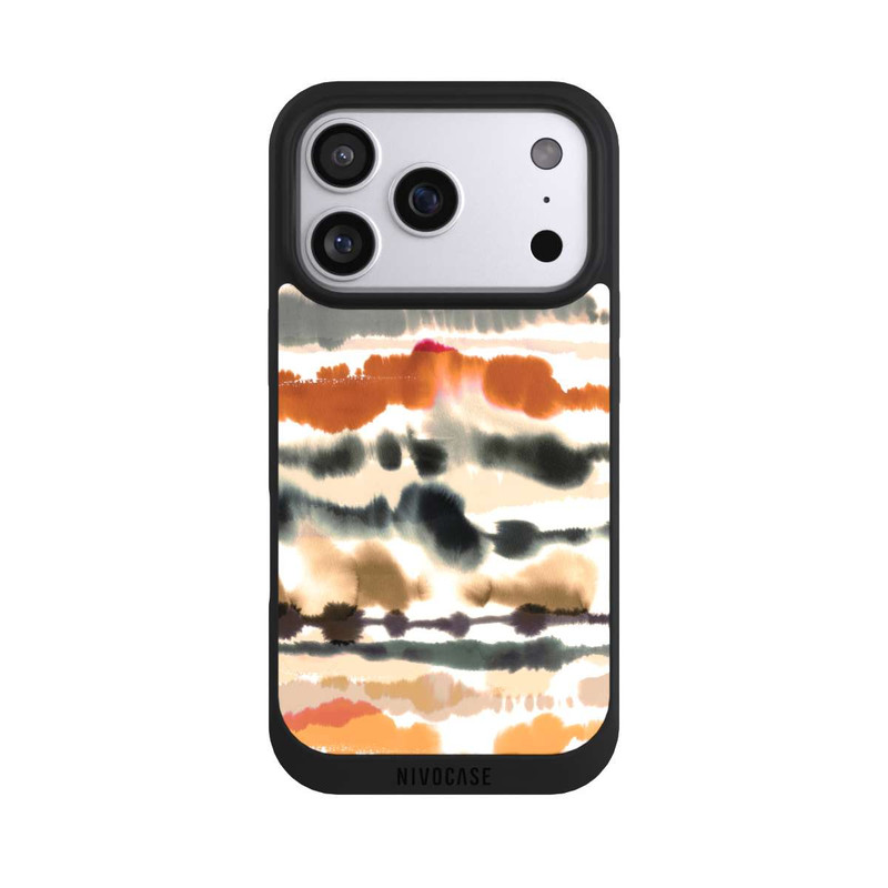 iPhone 17 Pro NIVOpure Lignes d'aquarelle nautique douces orange