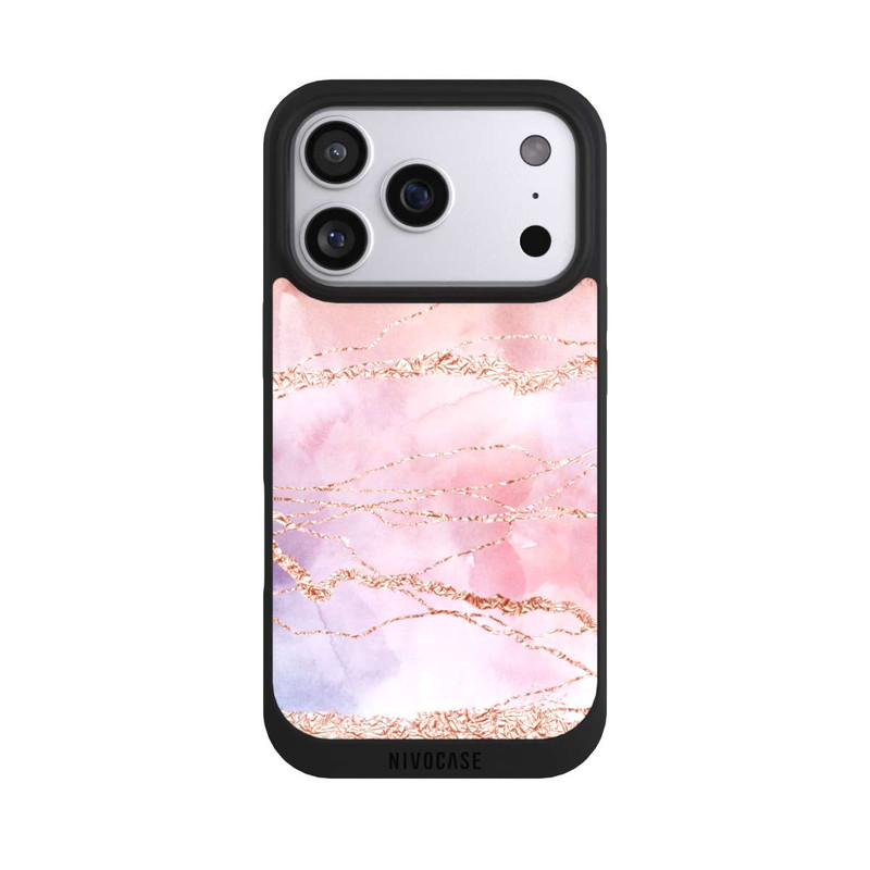 iPhone 17 Pro NIVOpure Glitzer Look Pink Mädchen Marmor