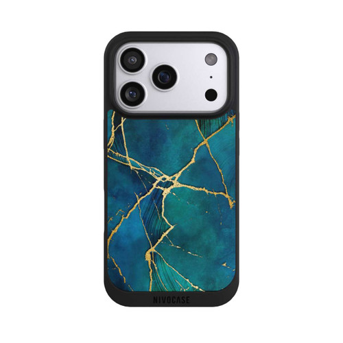 Apple iPhone 17 Pro NIVOpure Mineralischer Glamourlook Blaugold