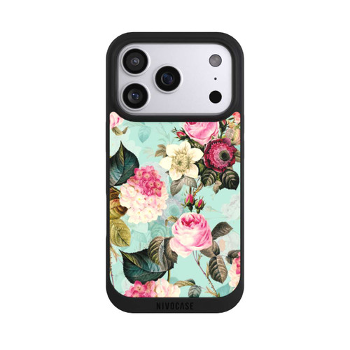 Apple iPhone 17 Pro NIVOpure Türkisfarbene Rosentapete