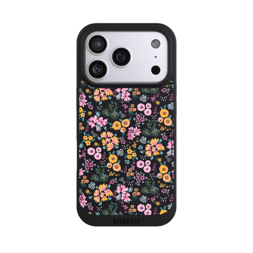 Apple iPhone 17 Pro NIVOpure Petites Fleurs colorées Noir 2