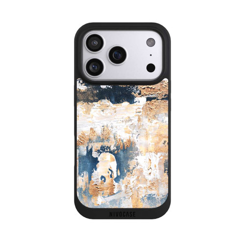 Apple iPhone 17 Pro NIVOpure Abstraktion Blau und Gold
