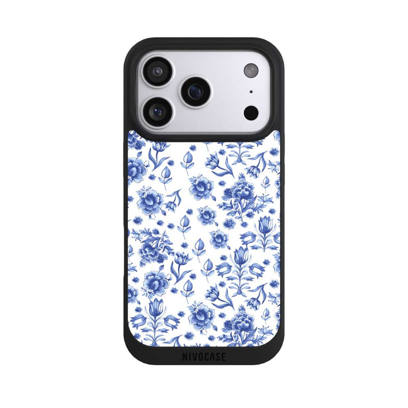 iPhone 17 Pro NIVOpure Blue Flower Pattern - Delft (NL)
