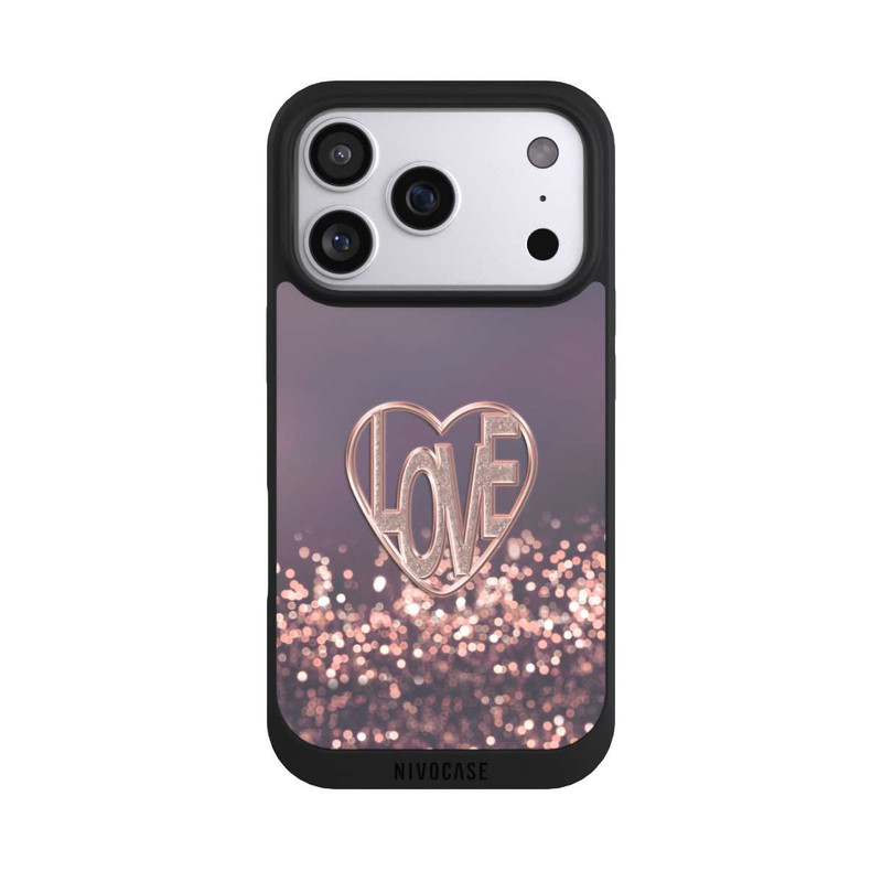 iPhone 17 Pro NIVOpure LOVE Rose Pailleté