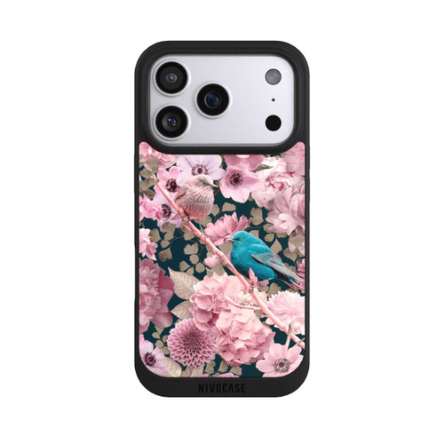 Apple iPhone 17 Pro NIVOpure Spatzen im rosa Blumenmuster