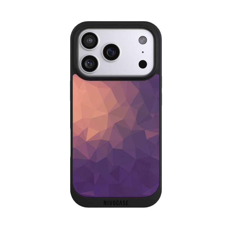 iPhone 17 Pro NIVOpure Polygonal Mosaic Rot/Violett