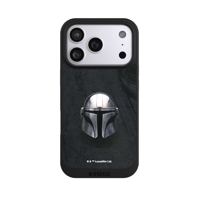 iPhone 17 Pro NIVOpure Casque Mandalorien Noir